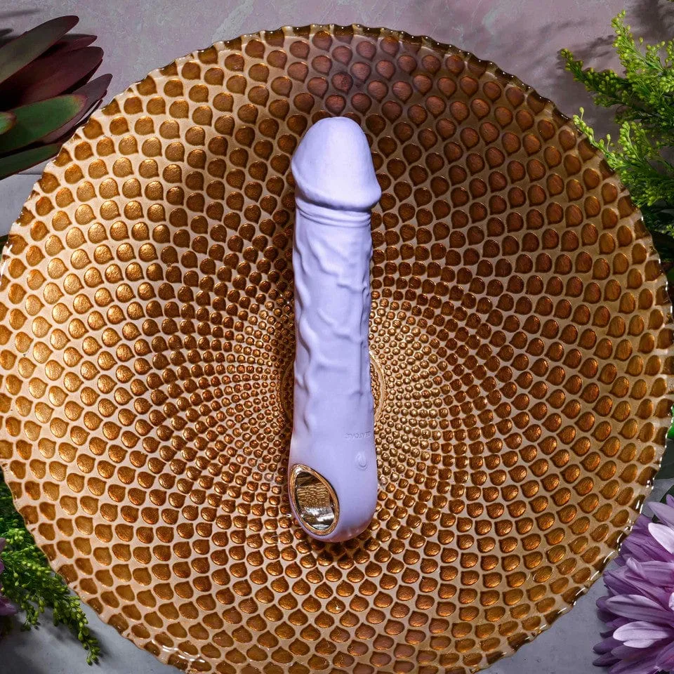 Evolved - Purple Fantasy Vibrating Realistic Dildo 7.25 (Purple)