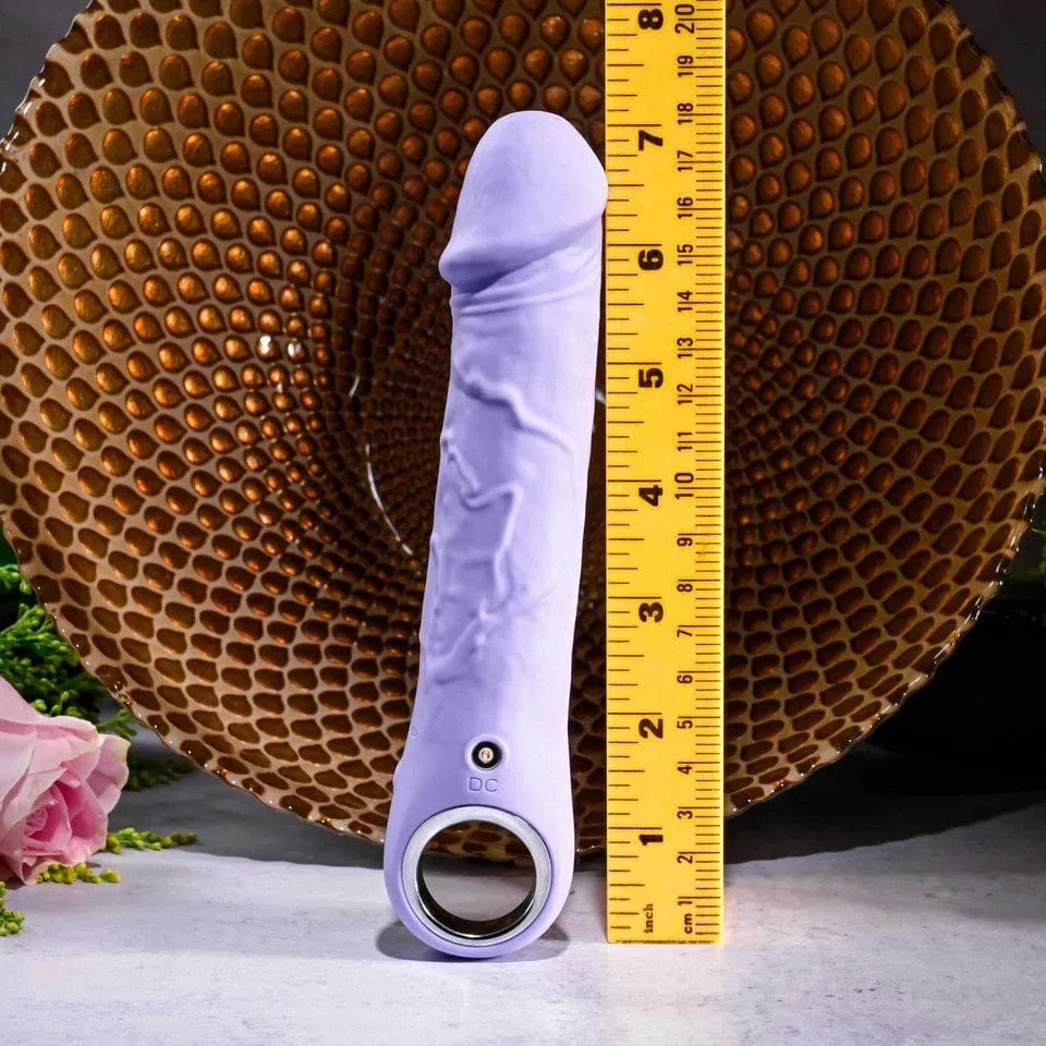 Evolved - Purple Fantasy Vibrating Realistic Dildo 7.25 (Purple)