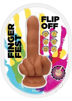 Finger Fest Flip Off Dildo Caramel