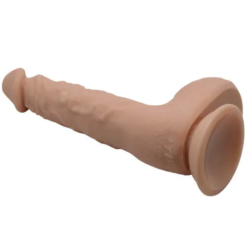 Flesh White Cock & Balls with Suction Beautiful Jason 25 X Ø 4 cm