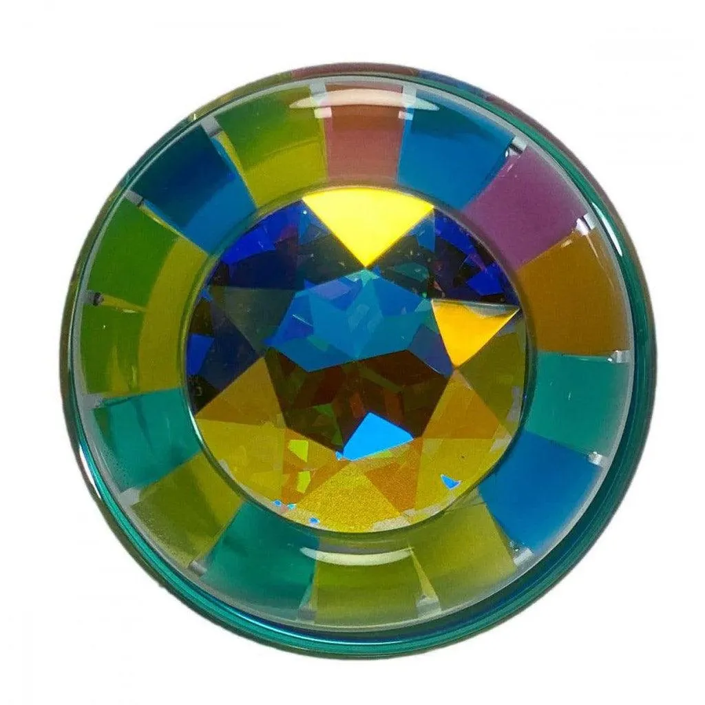 Funfetti Butt Plug with Crystal Base. Aurora Borealis