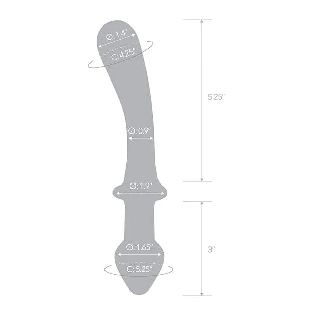 Glas - Classic Curved Dual Ended Glass Dildo 9 (Clear)