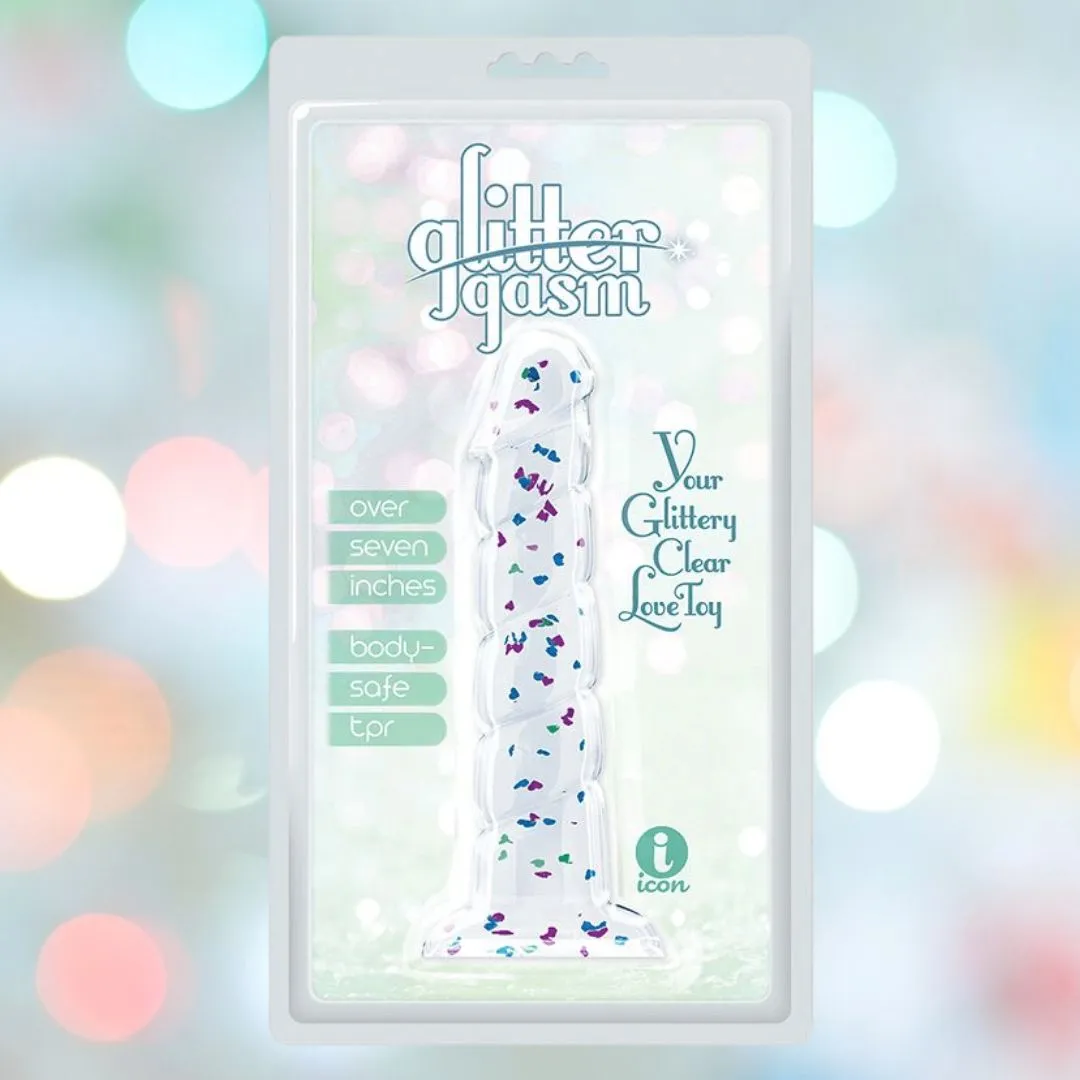 Glittergasm Dong - Blue and Green Swirl 7