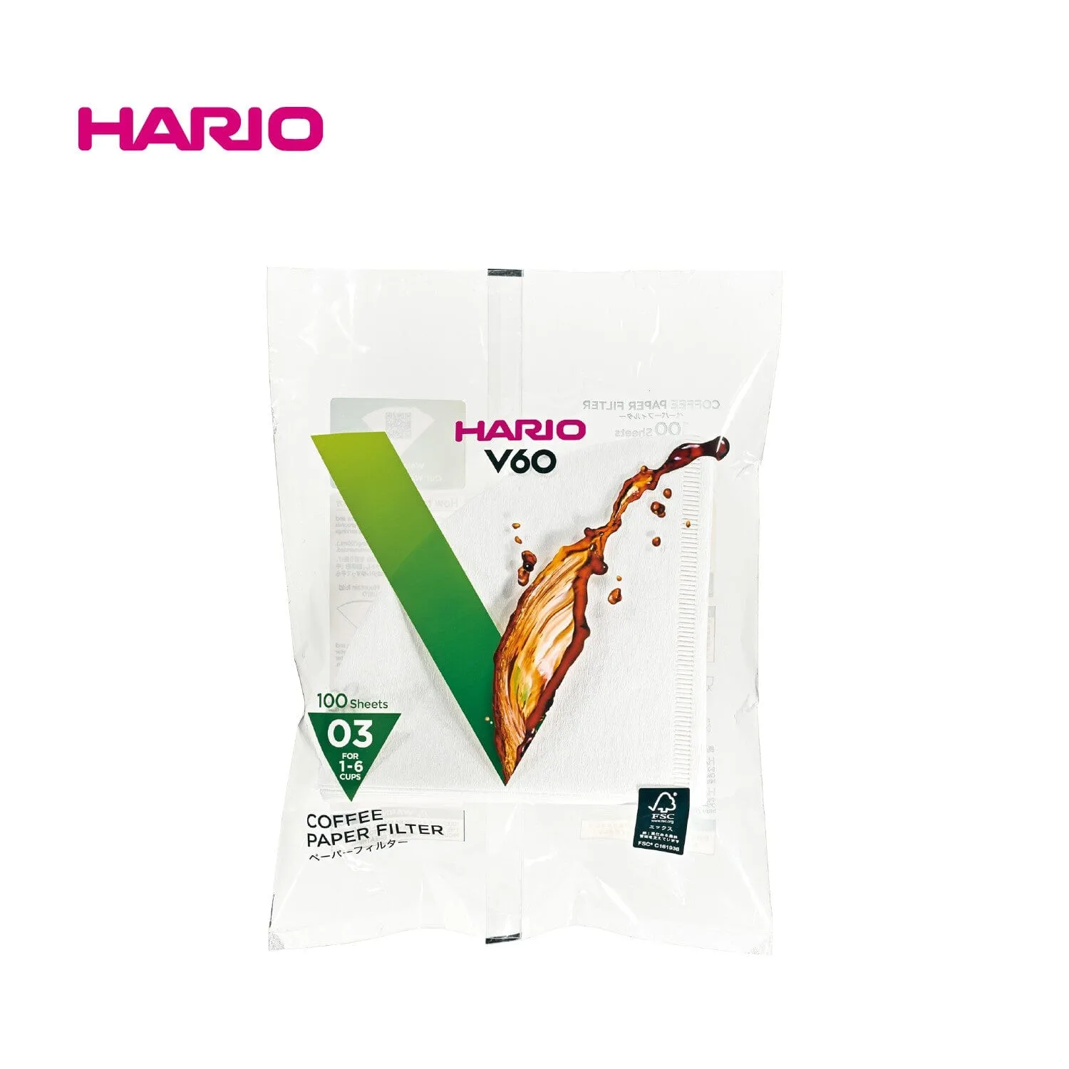 Hario - V60 Coffee Paper Filter 100 pieces