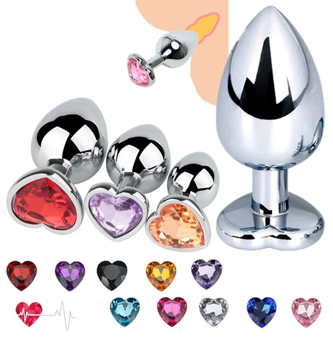 Heart Gem Plug Set