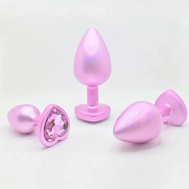 Heart-shaped Anal Plug Gem Base Butt Plug Anal Couple Masturbator