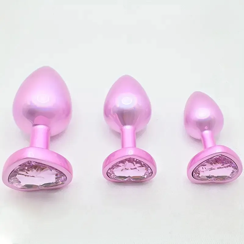 Heart-shaped Anal Plug Gem Base Butt Plug Anal Couple Masturbator