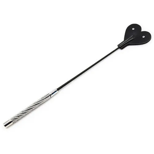Heart Shaped Bdsm Crop with jeweled handle 48 cm