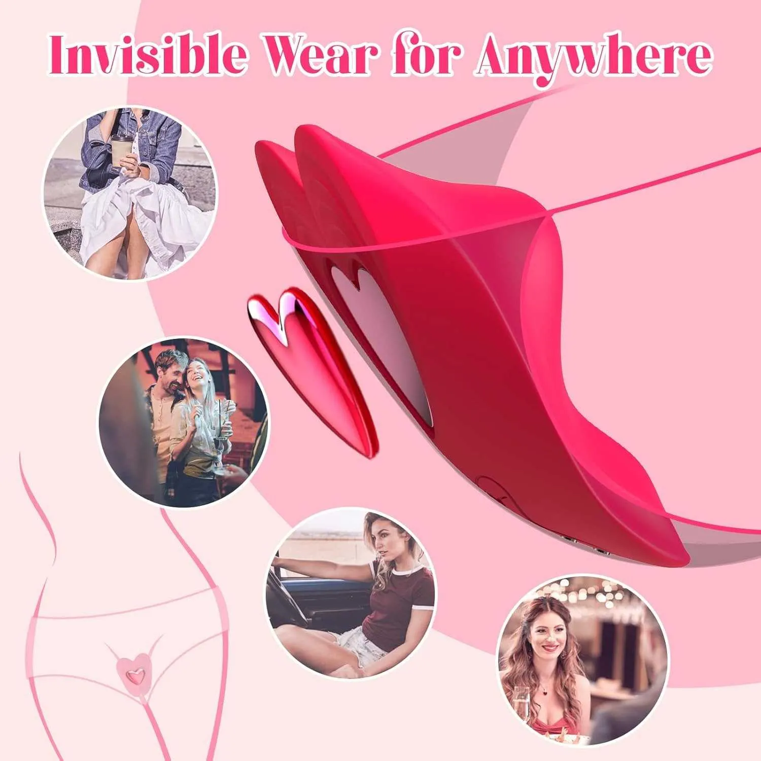 HeartBeat App Vibrating Panties Wearable Couple Vibrator with Remote