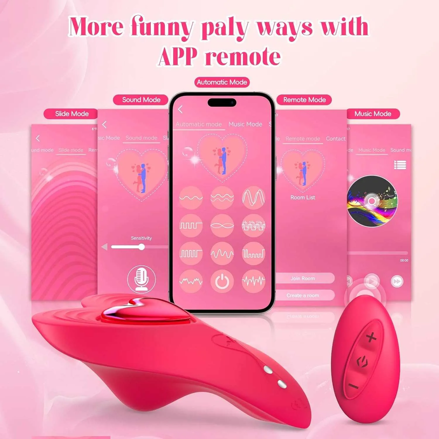 HeartBeat App Vibrating Panties Wearable Couple Vibrator with Remote
