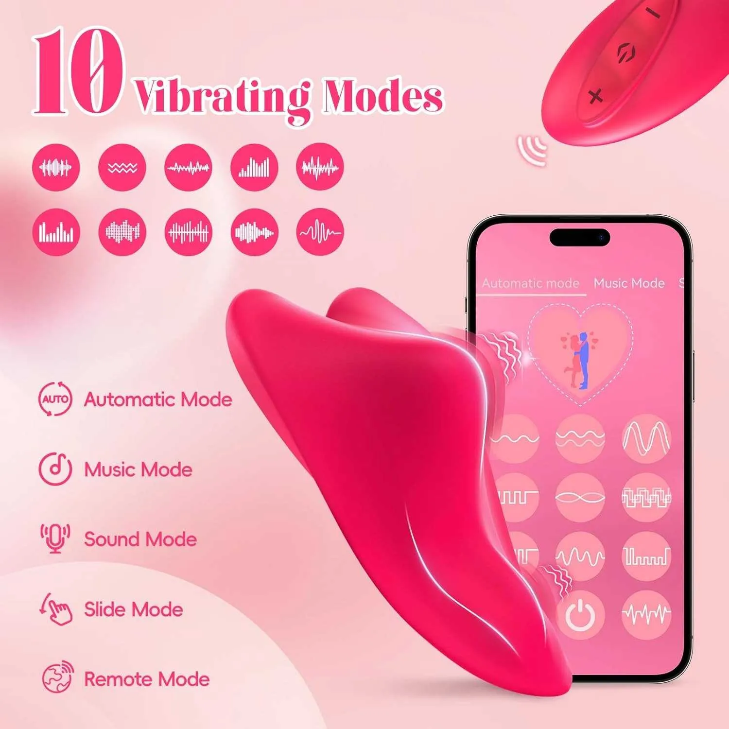 HeartBeat App Vibrating Panties Wearable Couple Vibrator with Remote