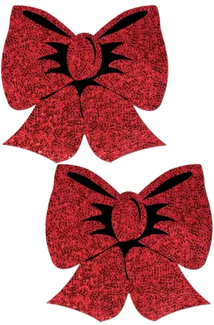 Holographic Red Bows Pasties