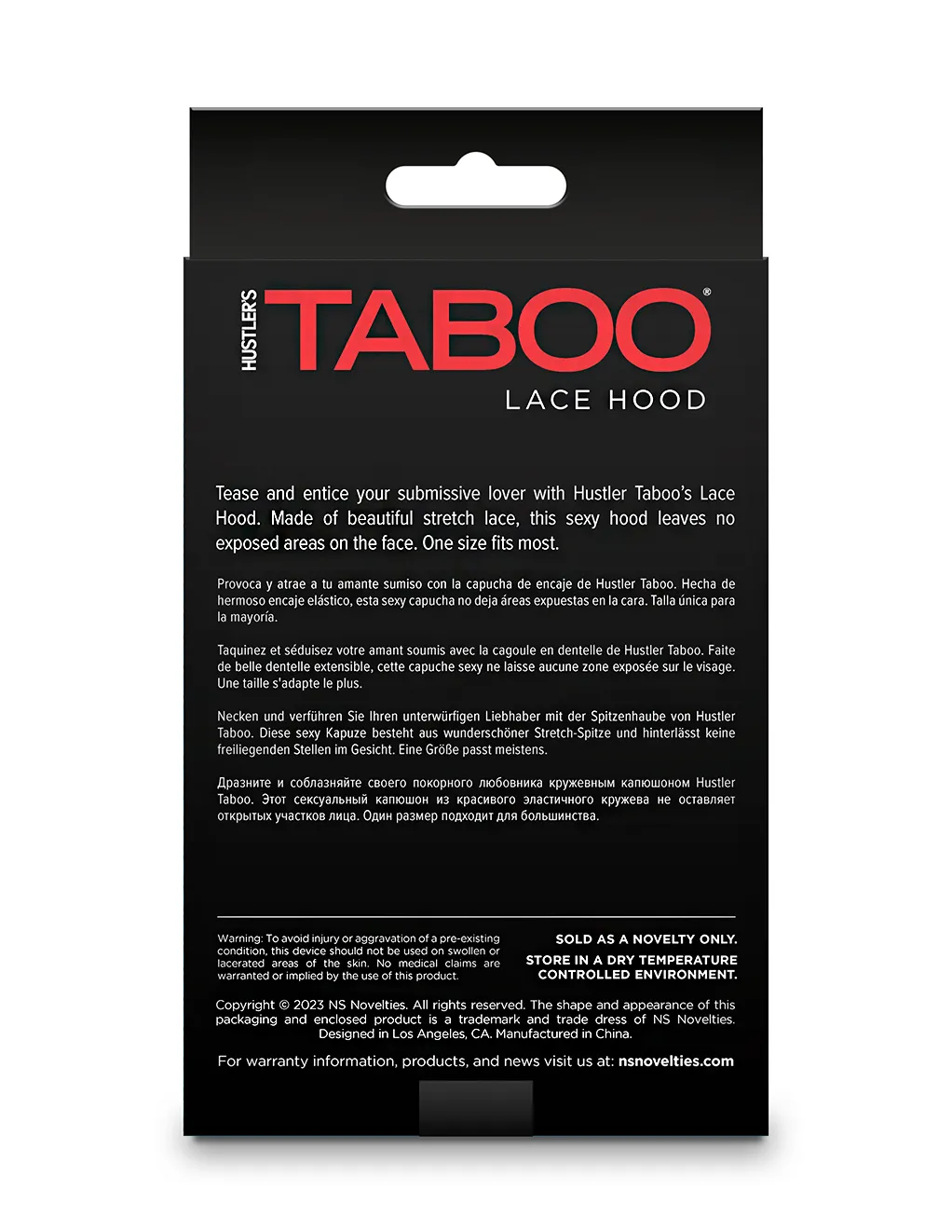 HUSTLER® Taboo Lace Hood