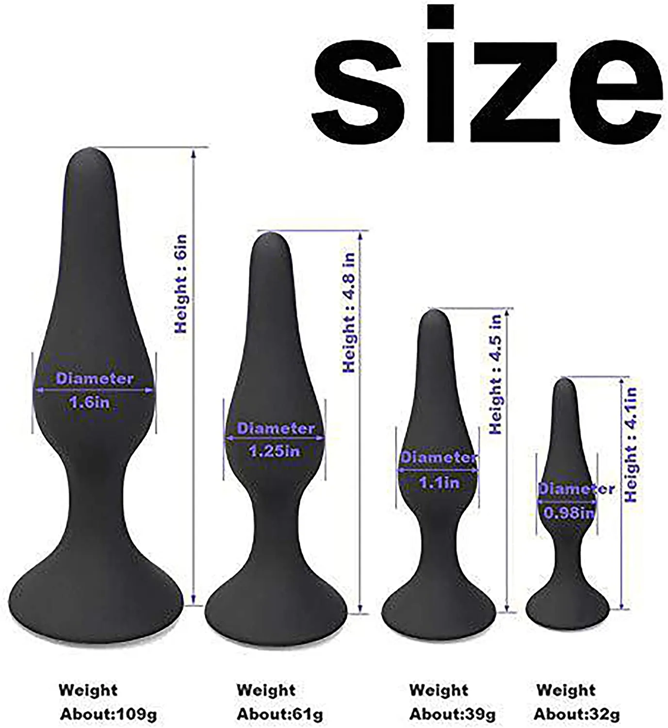 Inspire Anal Starter Kit | Suction Cup | 4 Piece | 4 Sizes