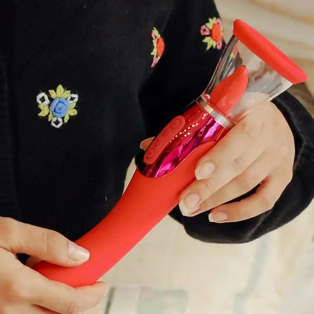 Jimmyjane Apex Double Ended Licking. Sucking G-Spot Vibrator - Pink
