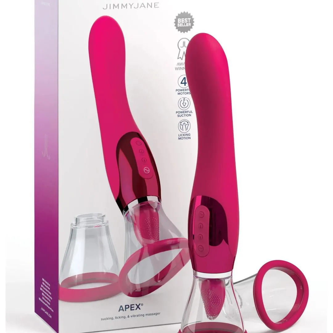 Jimmyjane Apex Double Ended Licking. Sucking G-Spot Vibrator - Pink