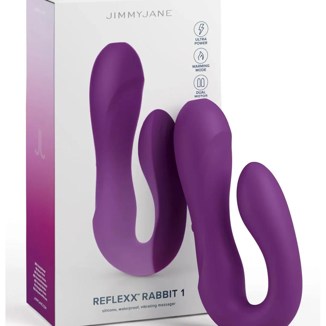 Jimmyjane Reflexx Rabbit 1 G-Spot & Clit Hugging Warming Vibrator - Purple