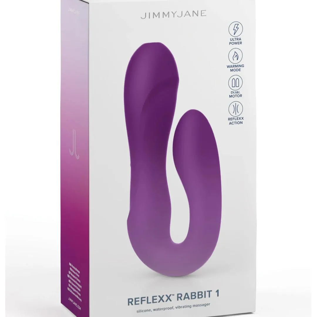 Jimmyjane Reflexx Rabbit 1 G-Spot & Clit Hugging Warming Vibrator - Purple
