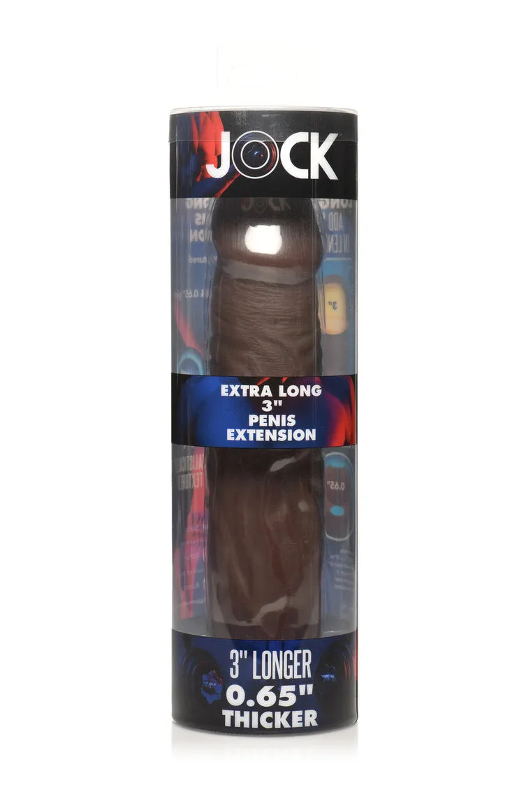 Jock Extra Long 3 Penis Extension Sleeve - Dark