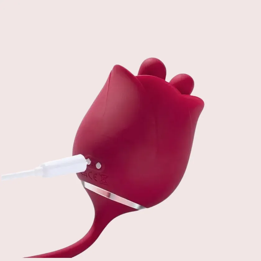 KittyRose - Rotating Rose Toy & Thrusting Vibrator 