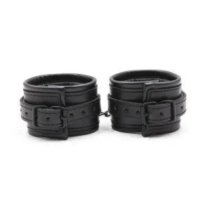 Leather Wrist Cuffs Black