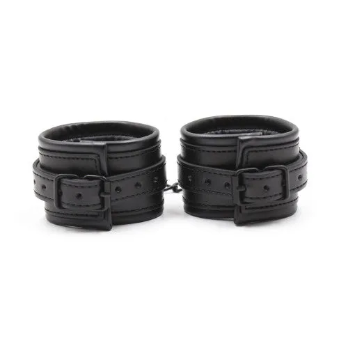 Leather Wrist Cuffs Black