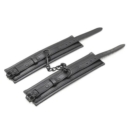 Leather Wrist Cuffs Black