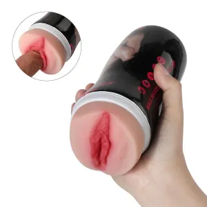 Lifelike Male Masturbator Pocket Pussy 3D Realistic Textured Powerful Suck Vagina