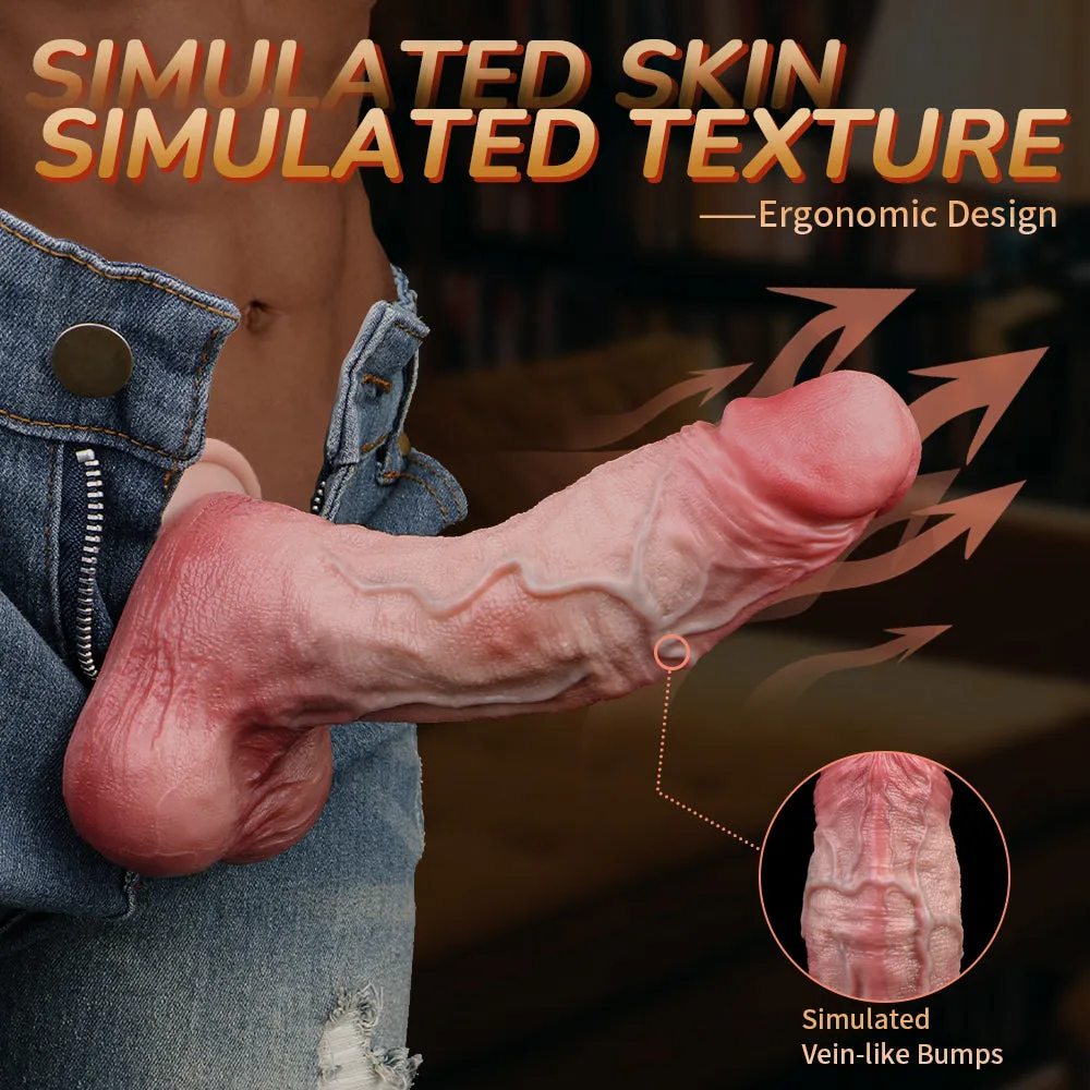 Lifelike Veins Realistic Dildo Anal Sex Toys - Big Testicle Silicone Suction Cup Ride Masturbator