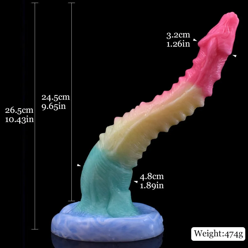 Long Snakehead Dildo with Suction Cup