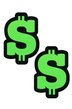 Neon Green Dollar Sign Pasties