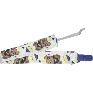 Non-Binary Bear Fabric Pacifier Clips - 17