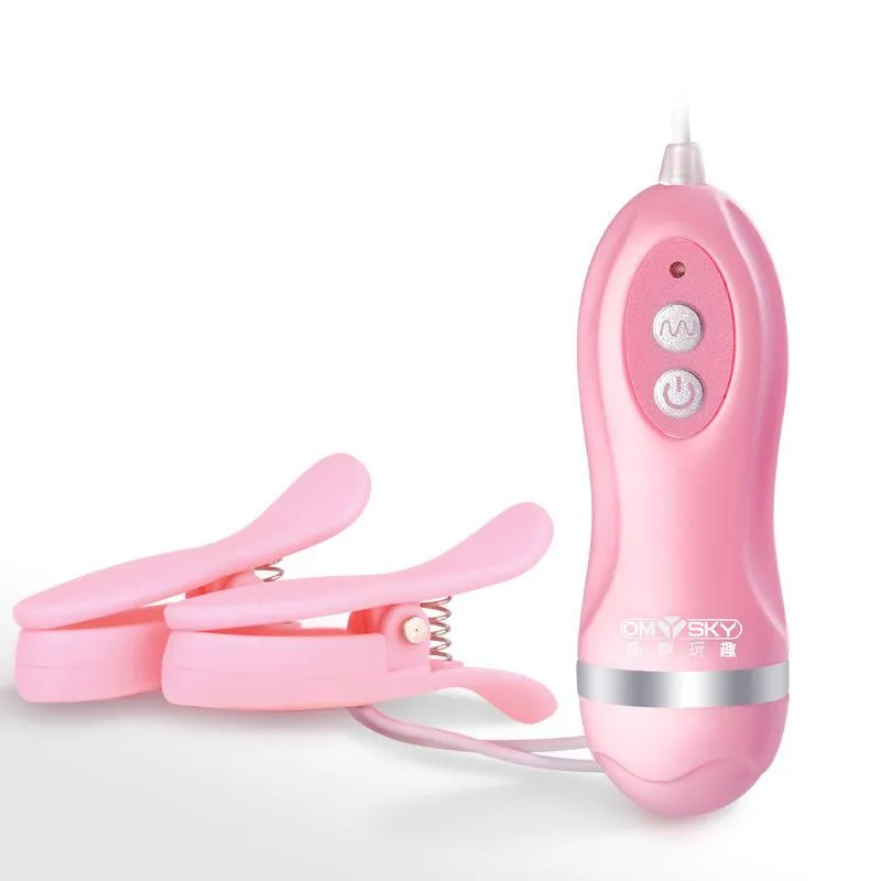 OMYSKY Vibrating Remote Control Nipple Clamps