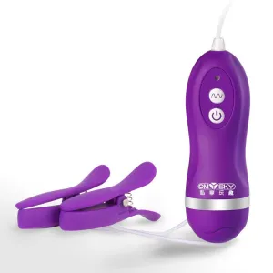 OMYSKY Vibrating Remote Control Nipple Clamps