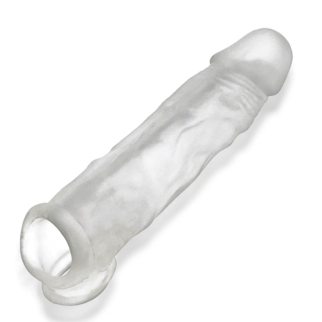 Oxballs Dicker 7.5 Inch Cock Sheath - Clear Ice