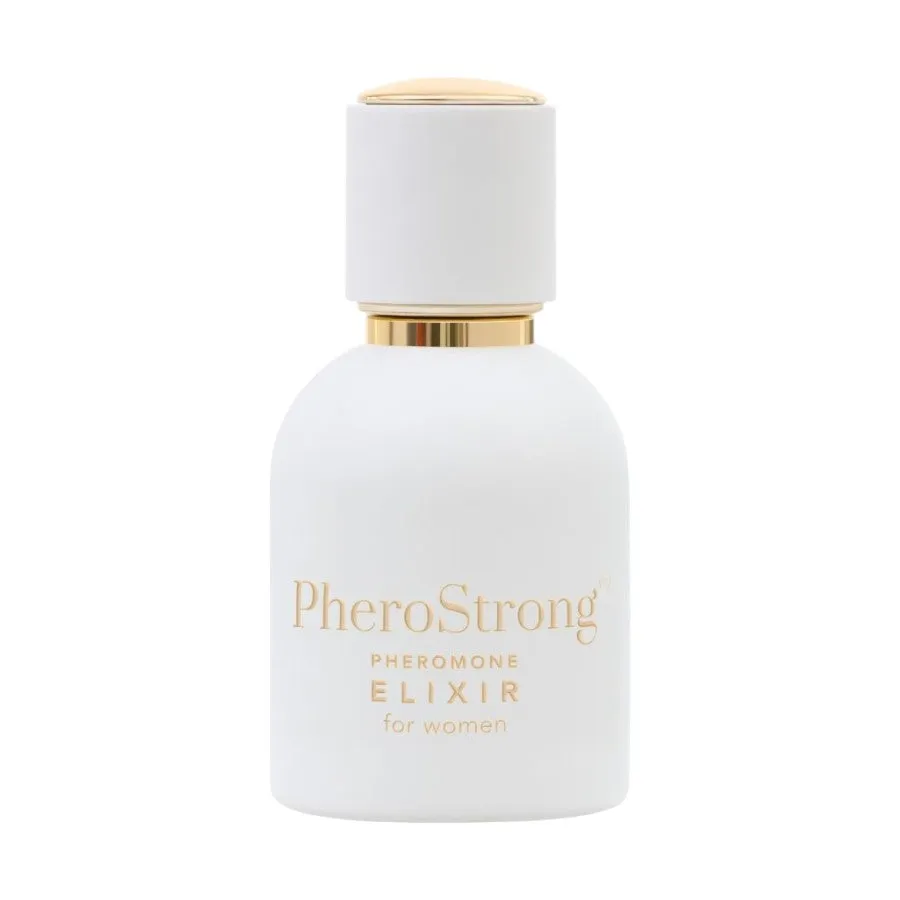 Parfum cu feromoni PHEROSTRONG Elixir. pentru femei. cu note de mosc alb. ambră și vanilie de Madagascar. alb. 50 ml