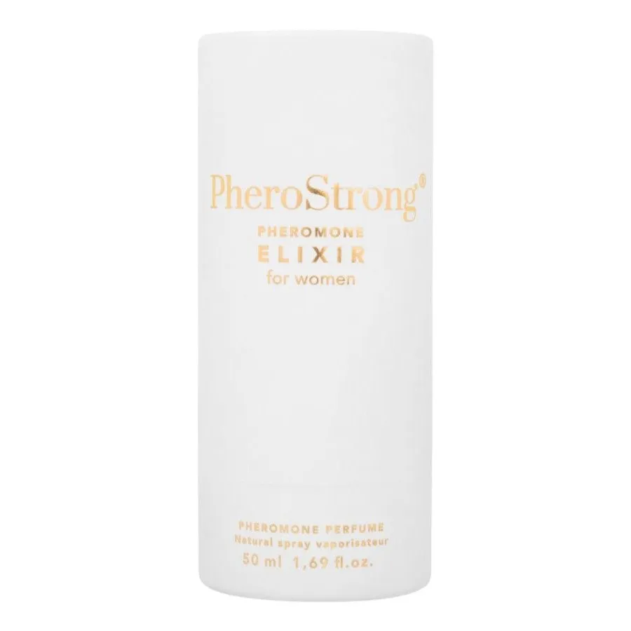 Parfum cu feromoni PHEROSTRONG Elixir. pentru femei. cu note de mosc alb. ambră și vanilie de Madagascar. alb. 50 ml