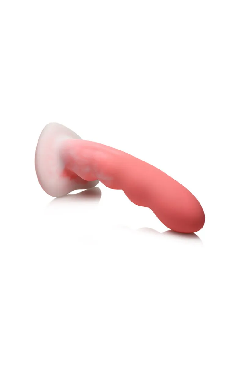 Pink Wavy 8 Silicone Dildo
