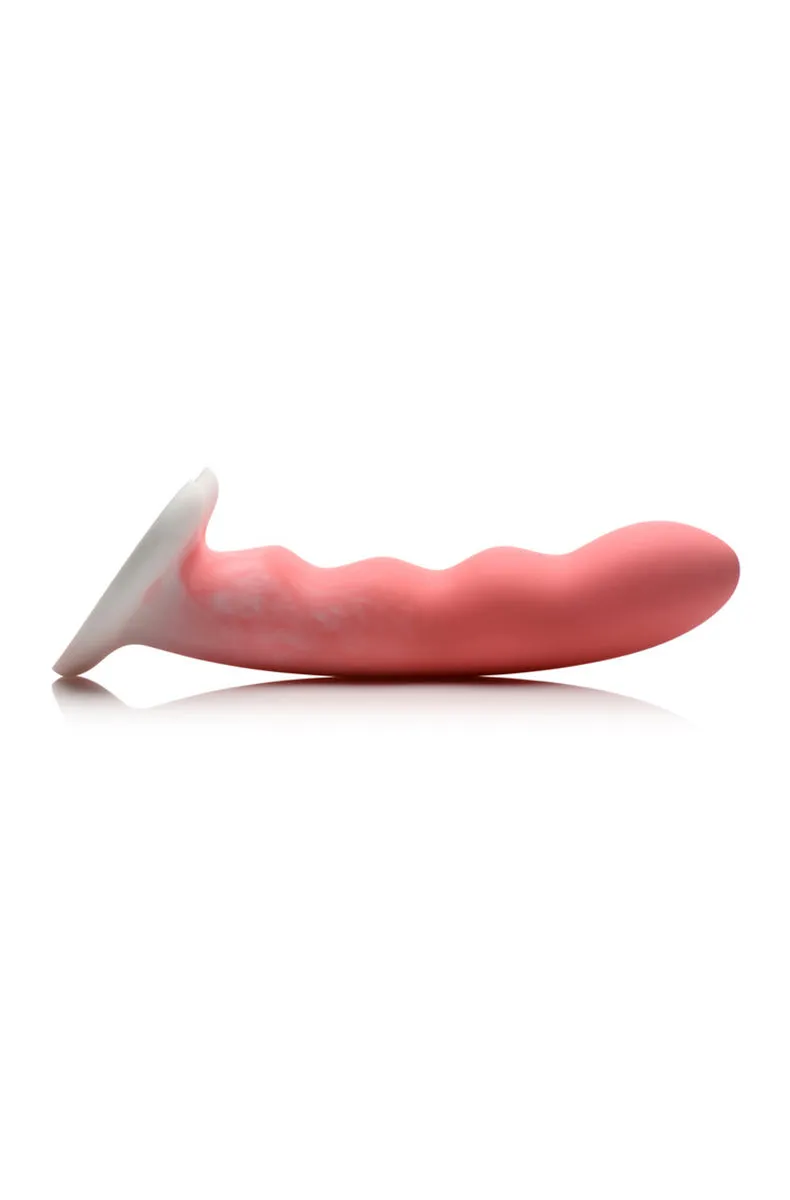 Pink Wavy 8 Silicone Dildo