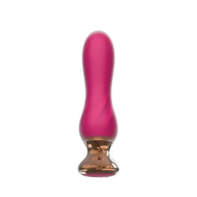 Plug anal vibrator CNT GUARD OFF Sweet Bomb Waving. control prin aplicație. 9 funcții de vibrație. 13 cm. roz cu auriu