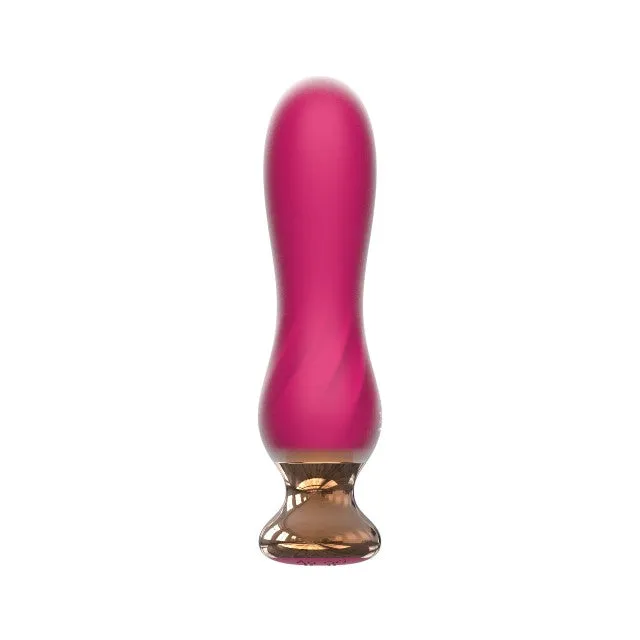 Plug anal vibrator CNT GUARD OFF Sweet Bomb Waving. control prin aplicație. 9 funcții de vibrație. 13 cm. roz cu auriu