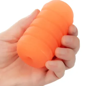 Pop Sock Ribbed Ultra Squishy Reversible Stroker - Orange