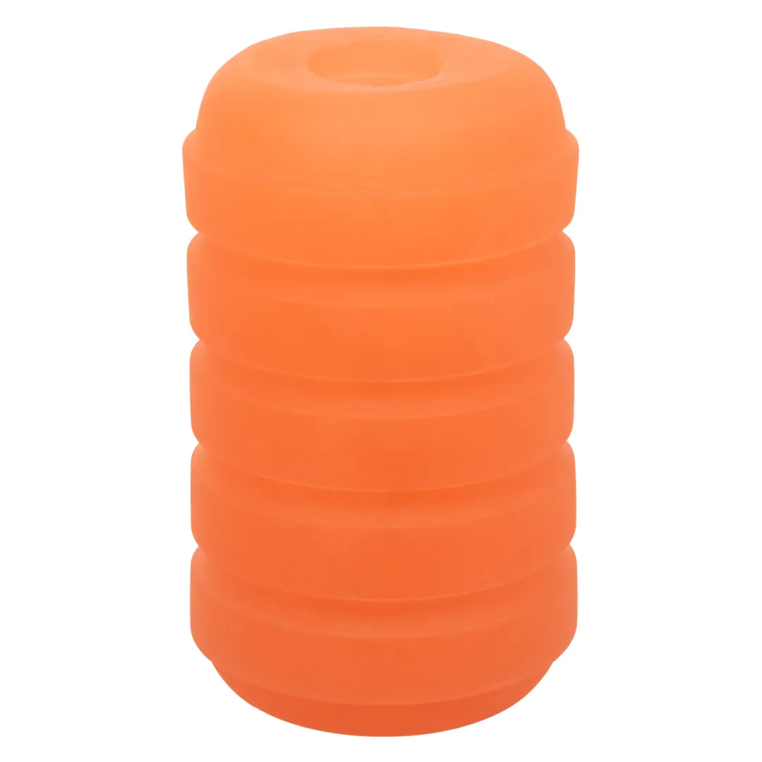Pop Sock Ribbed Ultra Squishy Reversible Stroker - Orange