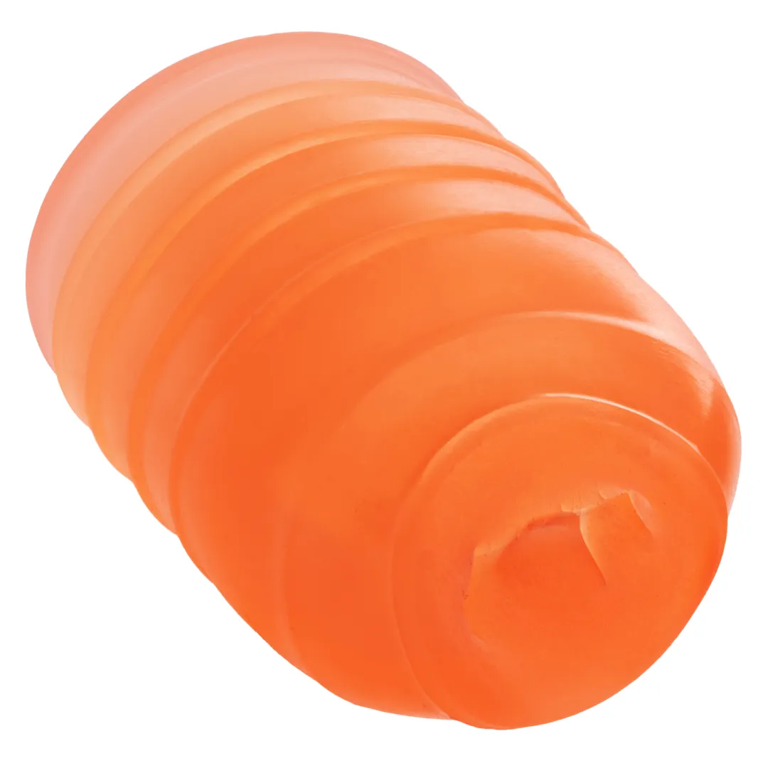Pop Sock Ribbed Ultra Squishy Reversible Stroker - Orange