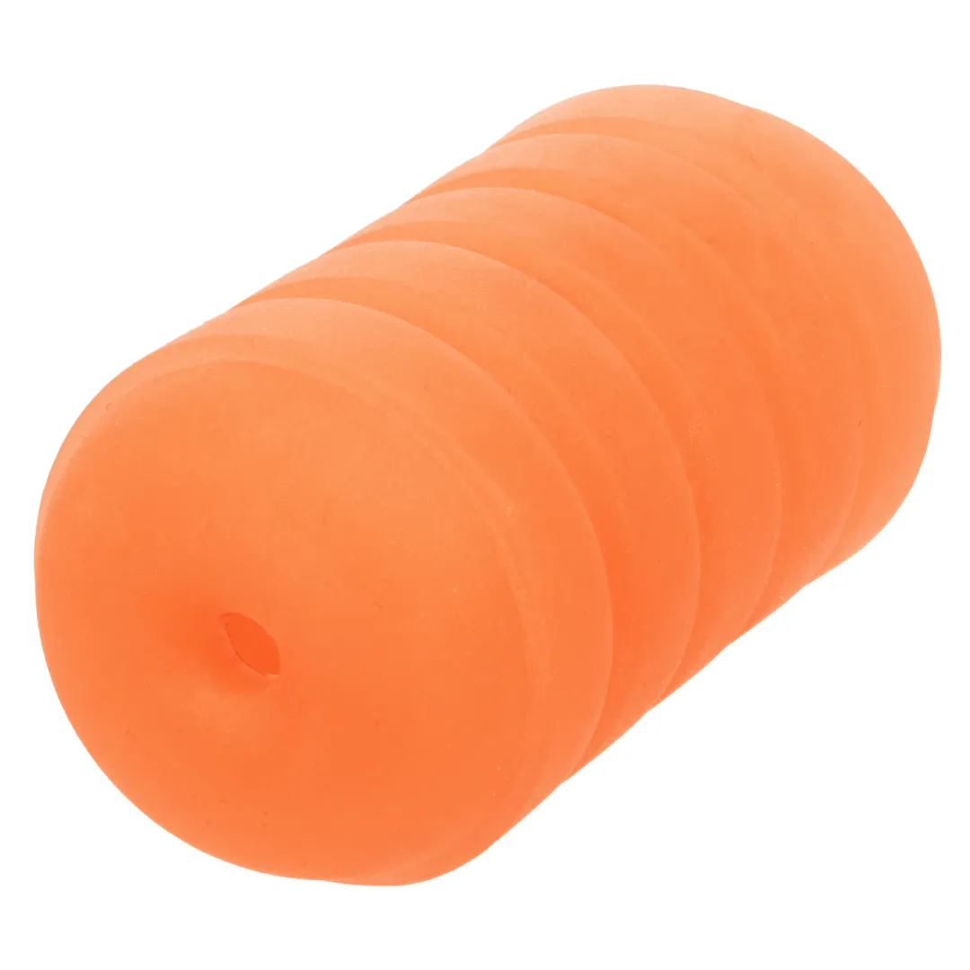 Pop Sock Ribbed Ultra Squishy Reversible Stroker - Orange