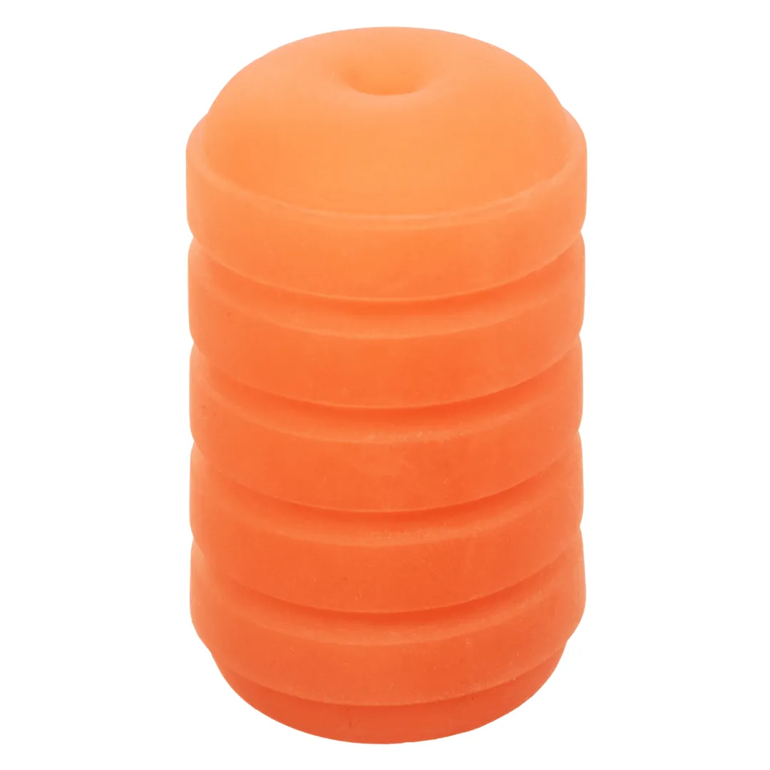 Pop Sock Ribbed Ultra Squishy Reversible Stroker - Orange