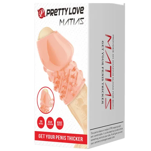 PRETTY LOVE MATIAS soft penis head sleeve FLESH WHITE