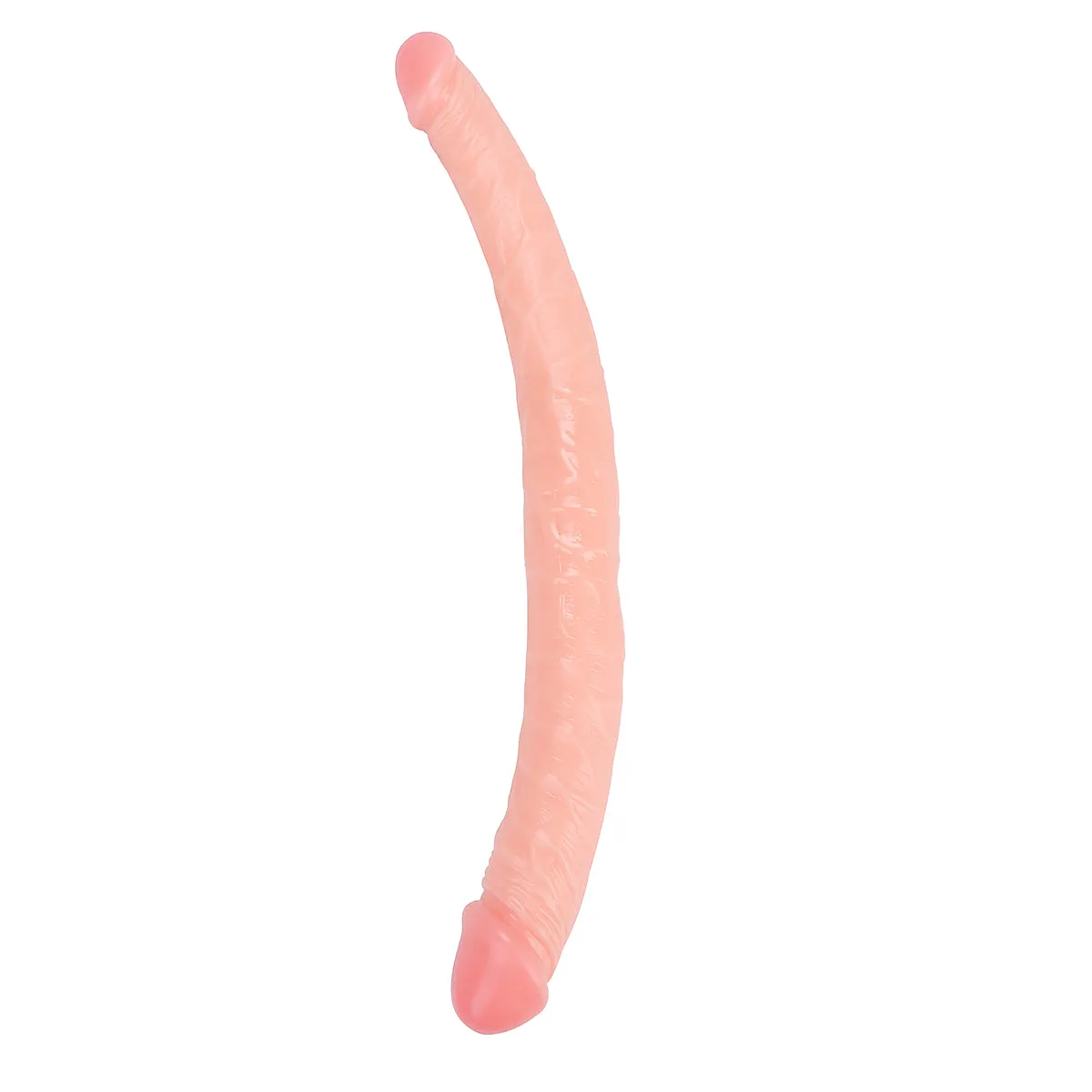 Realistic Double Ended Dildo Adult Toy Lesbian. 14.17 Inch Double Sided Dildos for Women. Waterproof Flexible Double Dong with Curved Shaft for Vaginal G-spot and Anal Play