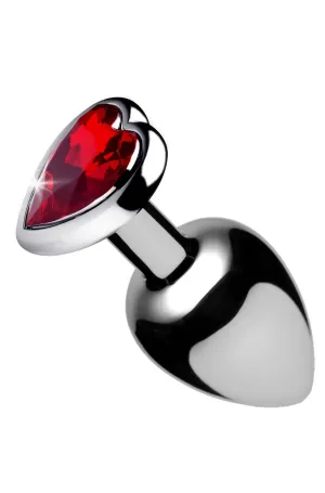 Red Heart Gem Anal Plug - Medium
