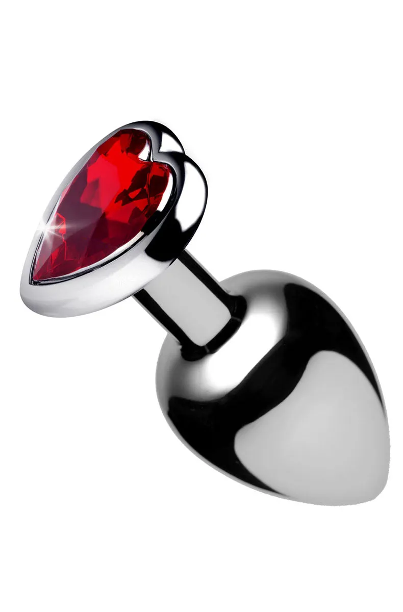 Red Heart Gem Anal Plug - Medium